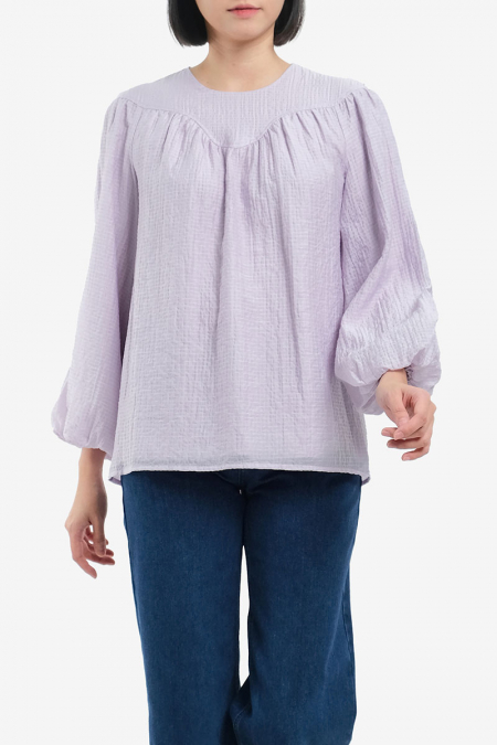 Petronilla Flared Blouse - Light Orchid