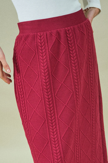 Keiry Pencil Skirt - Maroon