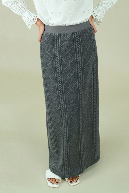 Keiry Pencil Skirt - Dark Heather Grey