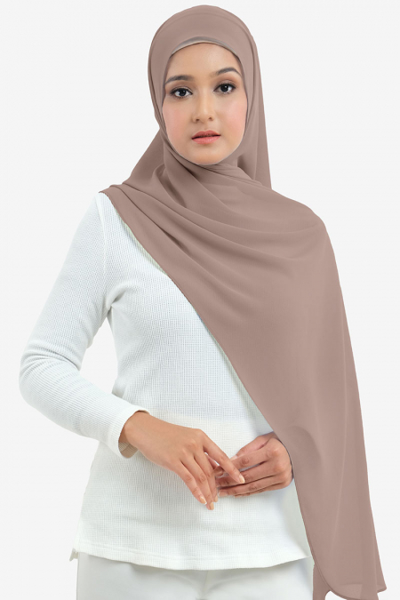 Aida Chiffon Tudung Headscarf - Taupe