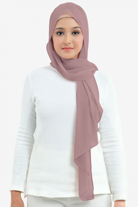 Aida Chiffon Tudung Headscarf - Wild Rose