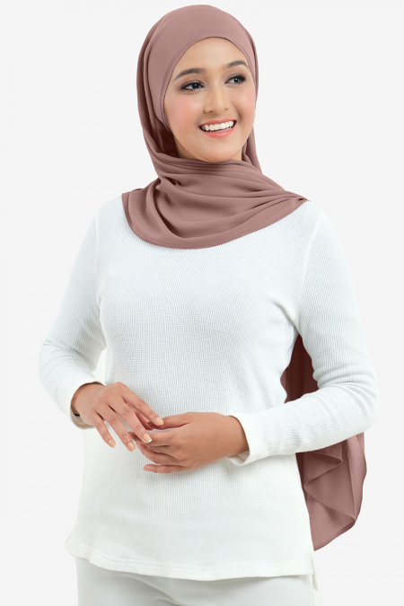 Aida Chiffon Tudung Headscarf - Cedarwood