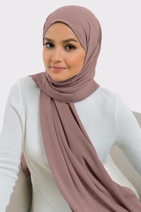 Aida Chiffon Tudung Headscarf - Cedarwood