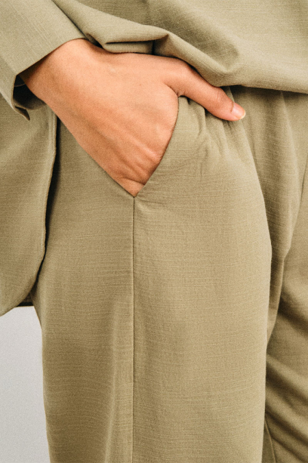 Tamikah Straight Cut Pants - Matcha