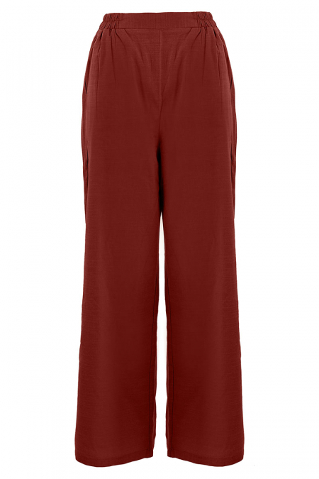 Tamikah Straight Cut Pants - Burnt Umber