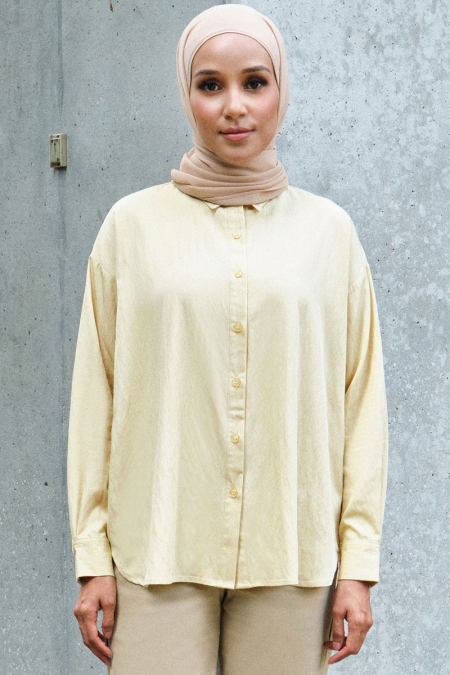 Hestia Front Button Shirt - Buttermilk