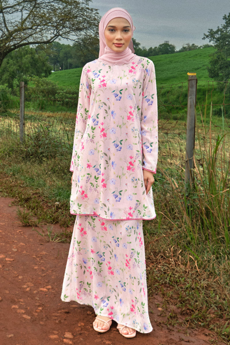 Duyong Blouse & Skirt - Blush Botanical