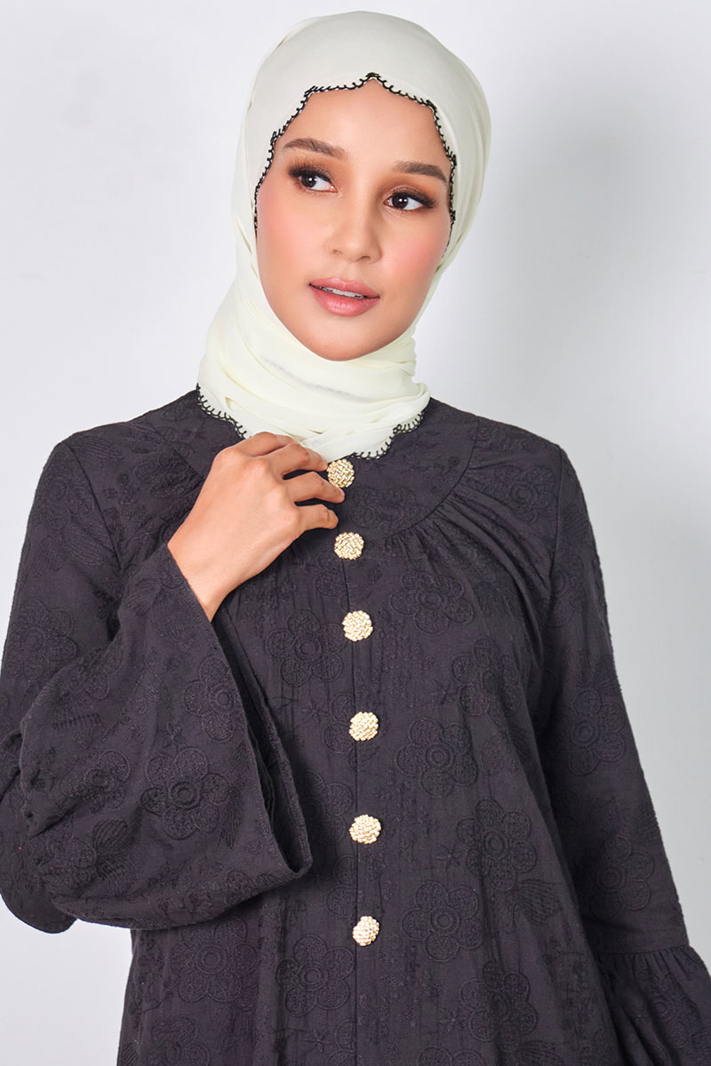 Ruminah Scallop Chiffon Headscarf