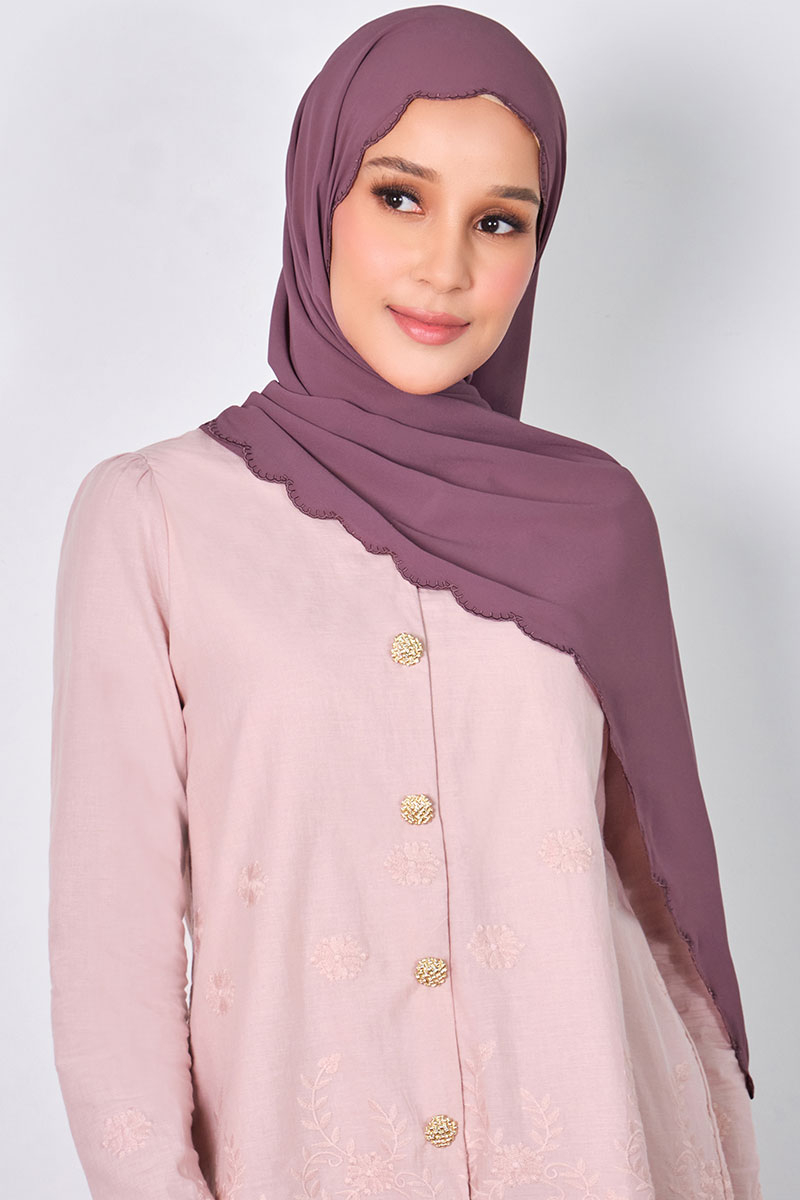 Ruminah Scallop Chiffon Headscarf