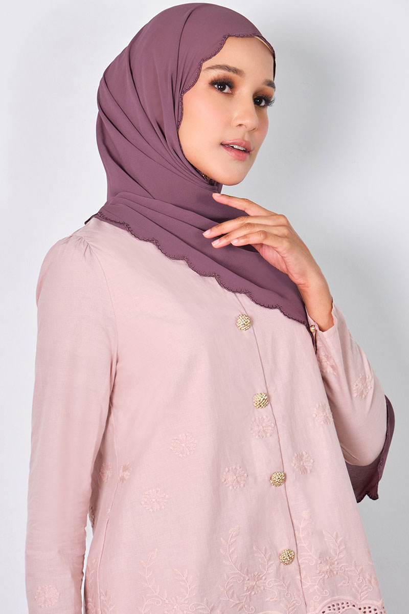 Ruminah Scallop Chiffon Headscarf