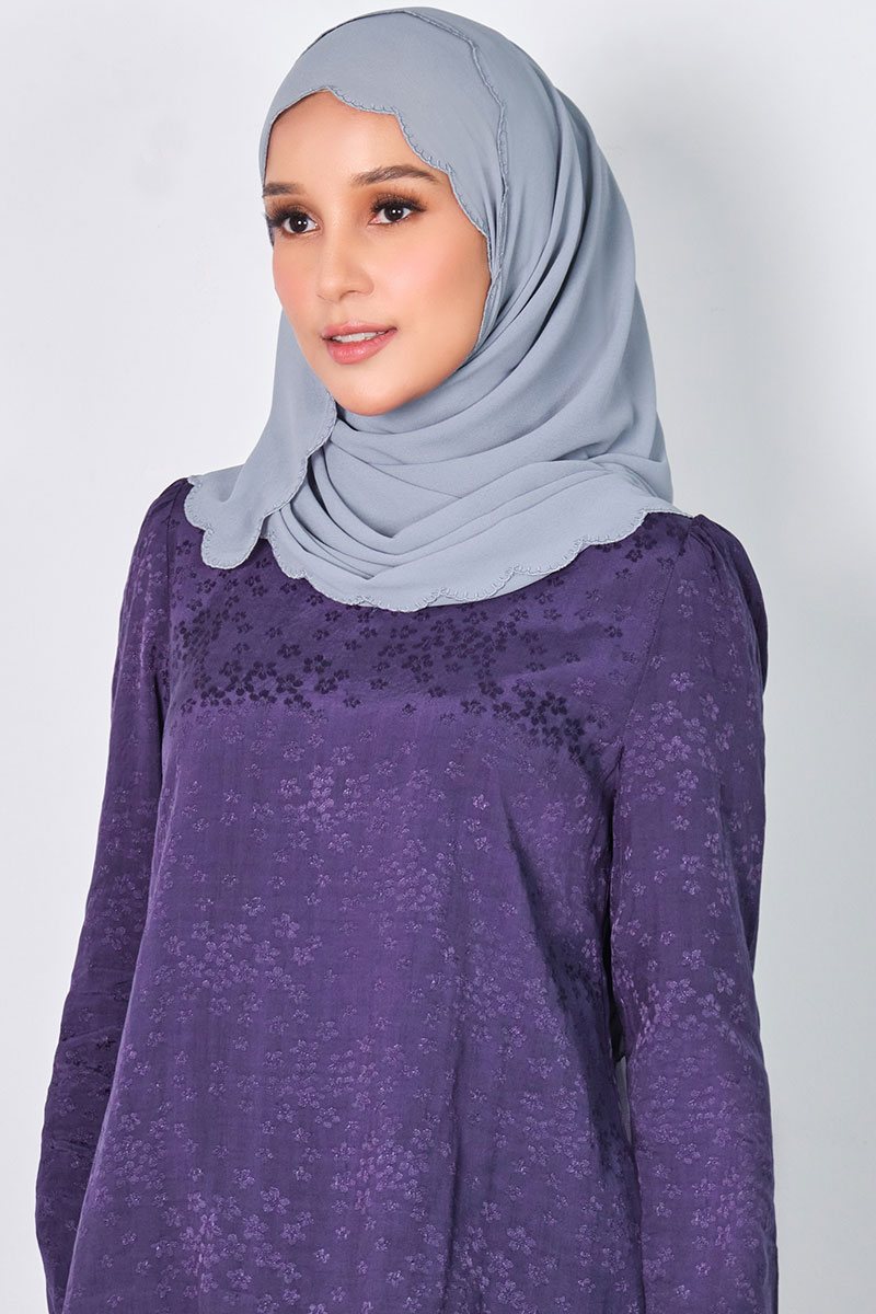 Ruminah Scallop Chiffon Headscarf