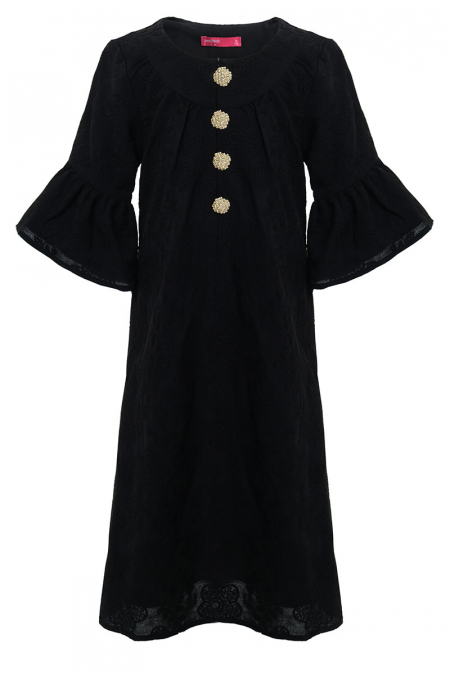 KIDS Roqiah Dress - Black