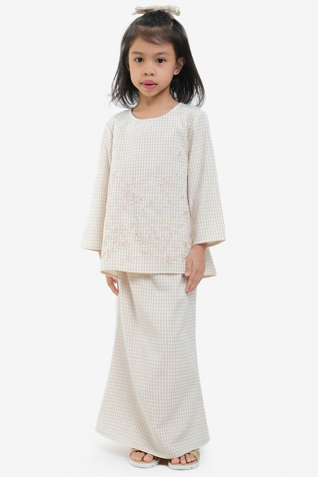 KIDS Maizun Set - Beige Check