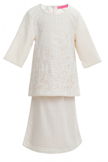 KIDS Maizun Set - Beige Check