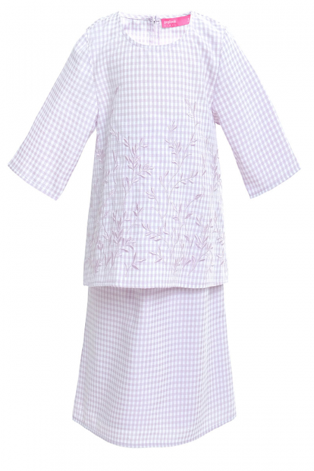 KIDS Maizun Set - Lilac Check