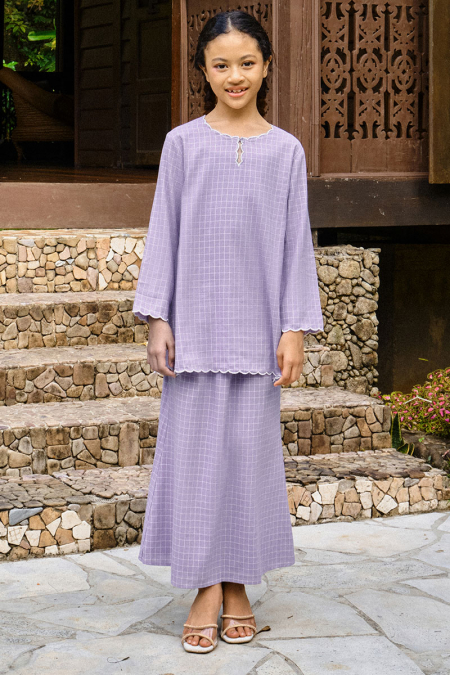 KIDS Norisa Set - Lavender Check