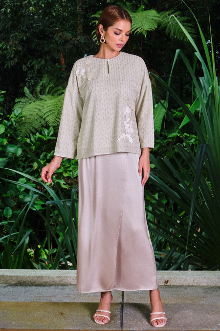 Syahdu Blouse & Skirt - Warm Taupe