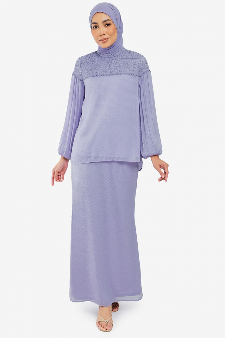 Teruja Blouse & Skirt - Lavender