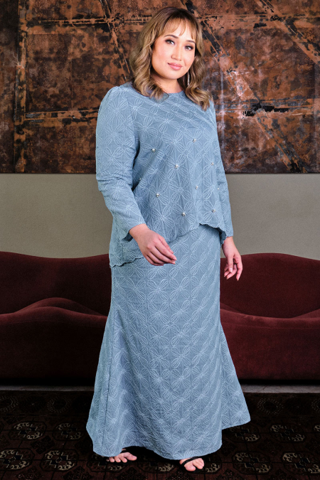 Sejati Blouse & Skirt - Blue Bell