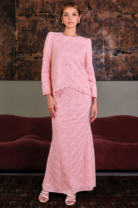 Sejati Blouse & Skirt - Powder Pink