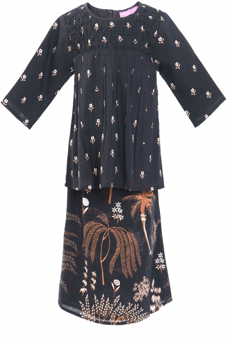 KIDS Lebaran Set - Black/Brown