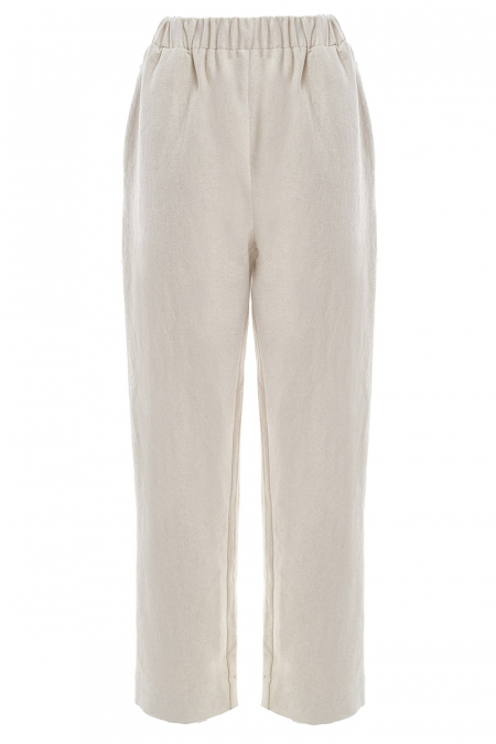 Xulia Straight Cut Pants - Ecru