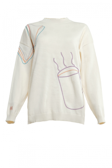 Morning Ritual Round Neck Sweater - Cream