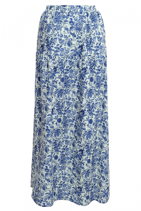 Clare A-line Skirt - Navy Print