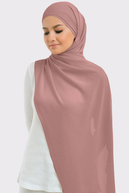 Aida Chiffon Tudung Headscarf - Clay