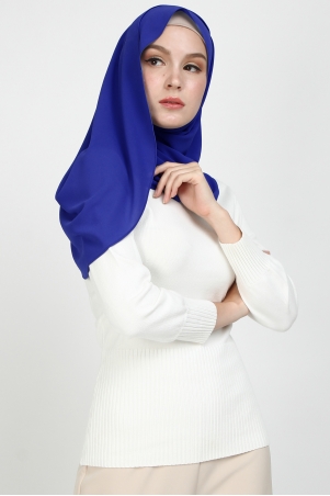 Aida Chiffon Tudung Headscarf - Cobalt Blue