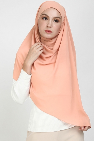 Aida Chiffon Tudung Headscarf - Peach