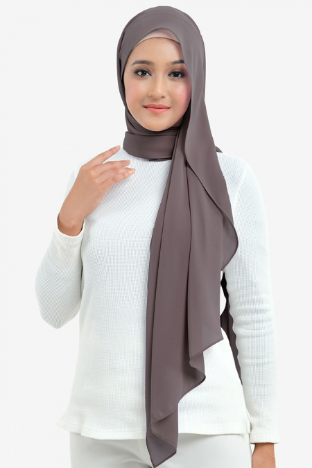 Aida Chiffon Tudung Headscarf - Grey