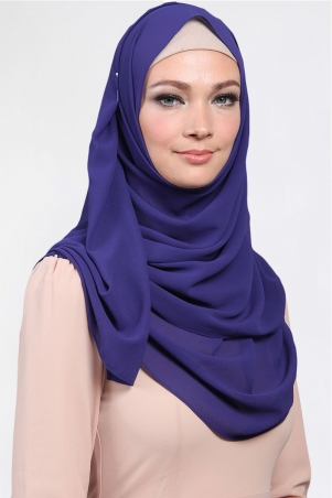 Aida Chiffon Tudung Headscarf - Ultramarine